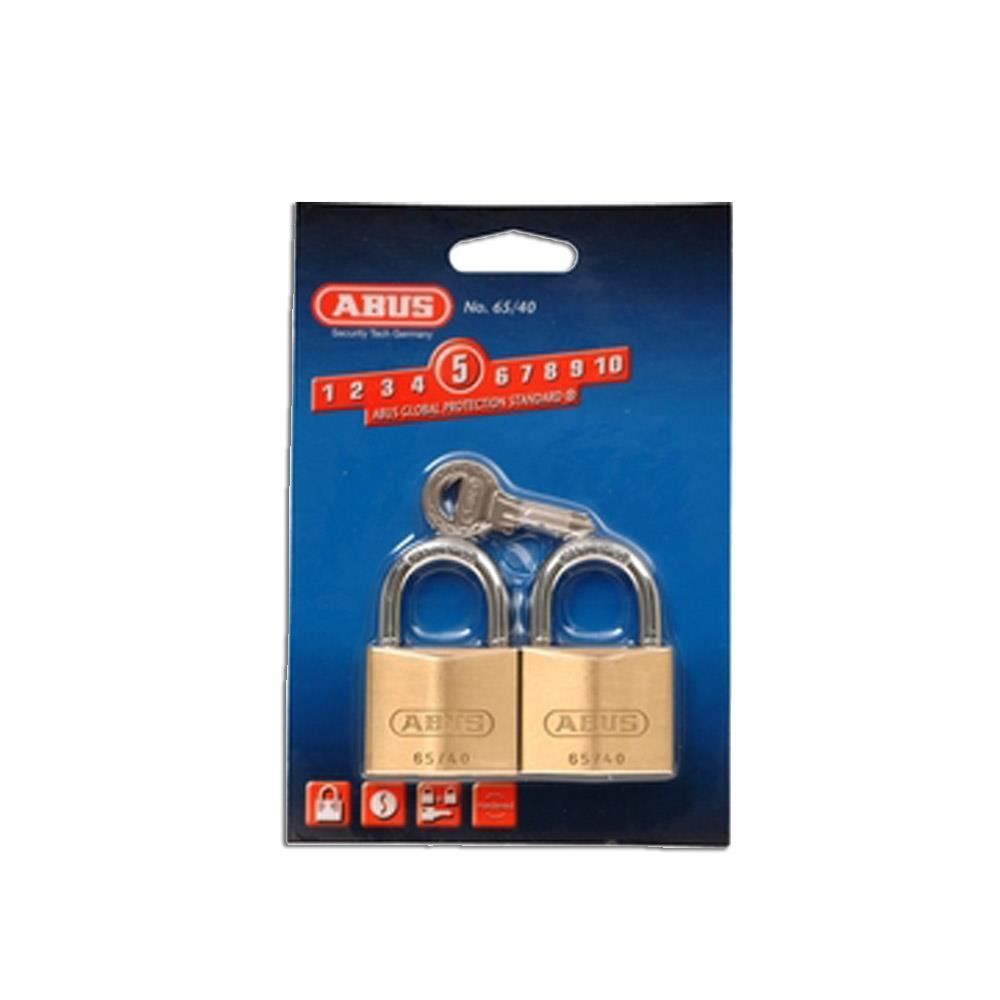 Standard Brass Padlock Pair 3Keys - Wessex Fixings